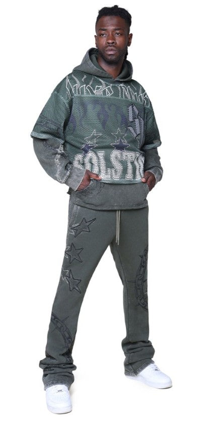 Smoke Rise Luxe Club Mesh 2-fer Hoodie Mens Style : Fo25674