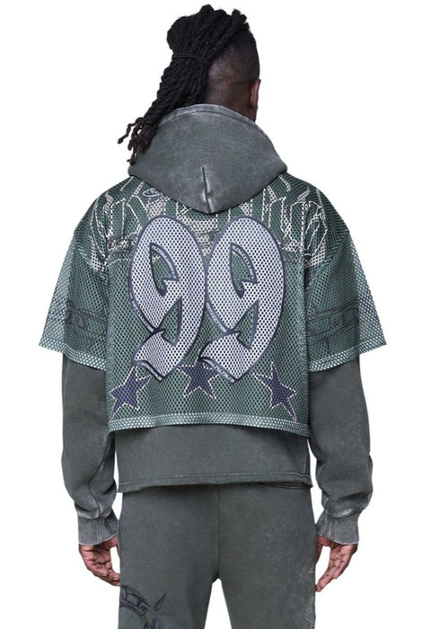 Smoke Rise Luxe Club Mesh 2-fer Hoodie Mens Style : Fo25674