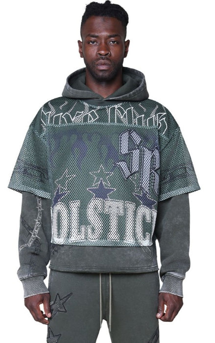 Smoke Rise Luxe Club Mesh 2-fer Hoodie Mens Style : Fo25674