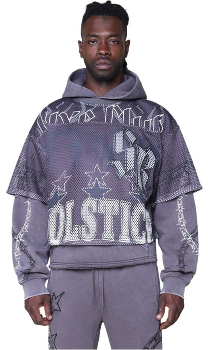 Smoke Rise Luxe Club Mesh 2-fer Hoodie Mens Style : Fo25674