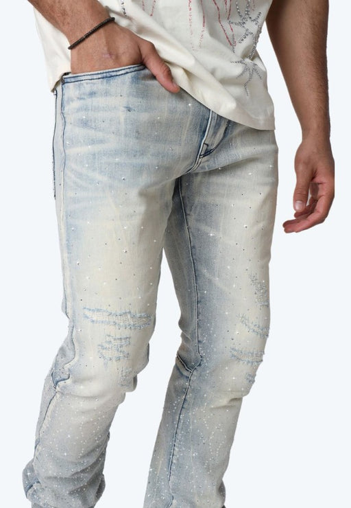 Smoke Rise All Rhinestone Jeans Mens Style : Jp25536